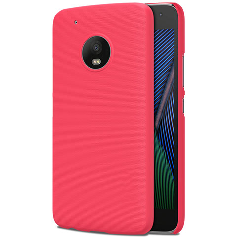 Handyhülle Hülle Kunststoff Schutzhülle Matt M01 für Motorola Moto G5 Plus Rot