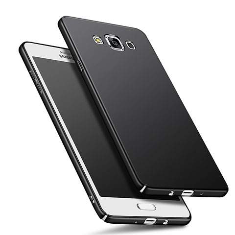 Handyhülle Hülle Kunststoff Schutzhülle Matt M01 für Samsung Galaxy A7 SM-A700 Schwarz