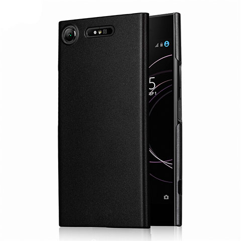 Handyhülle Hülle Kunststoff Schutzhülle Matt M01 für Sony Xperia XZ1 Schwarz