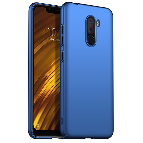 Handyhülle Hülle Kunststoff Schutzhülle Matt M02 für Xiaomi Pocophone F1 Blau