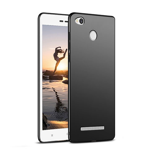 Handyhülle Hülle Kunststoff Schutzhülle Matt M02 für Xiaomi Redmi 3 High Edition Schwarz