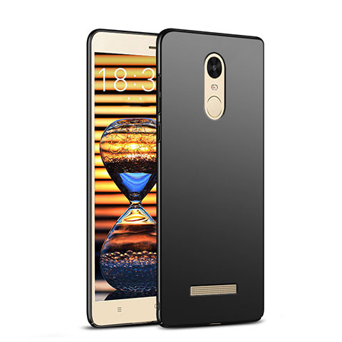 Handyhülle Hülle Kunststoff Schutzhülle Matt M02 für Xiaomi Redmi Note 3 MediaTek Schwarz