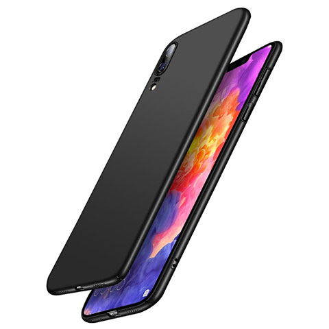 Handyhülle Hülle Kunststoff Schutzhülle Matt M03 für Huawei P20 Schwarz