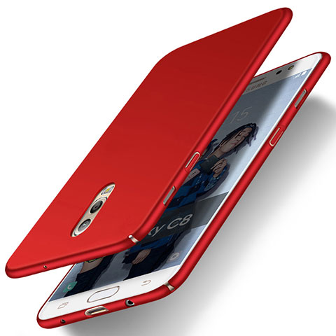 Handyhülle Hülle Kunststoff Schutzhülle Matt M03 für Samsung Galaxy C8 C710F Rot