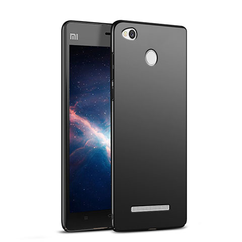 Handyhülle Hülle Kunststoff Schutzhülle Matt M03 für Xiaomi Redmi 3S Schwarz