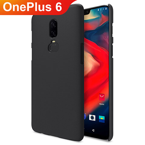 Handyhülle Hülle Kunststoff Schutzhülle Matt M04 für OnePlus 6 Schwarz