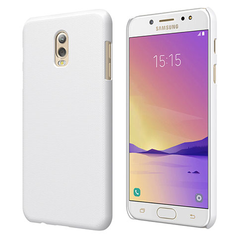 Handyhülle Hülle Kunststoff Schutzhülle Matt M04 für Samsung Galaxy C8 C710F Weiß