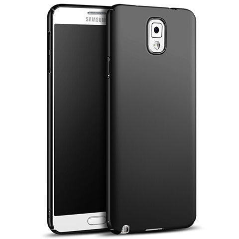 Handyhülle Hülle Kunststoff Schutzhülle Matt M05 für Samsung Galaxy Note 3 N9000 Schwarz