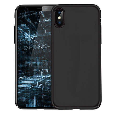 Handyhülle Hülle Kunststoff Schutzhülle Matt M08 für Apple iPhone Xs Schwarz