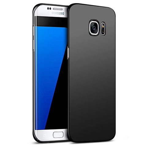 Handyhülle Hülle Kunststoff Schutzhülle Matt M09 für Samsung Galaxy S7 Edge G935F Schwarz