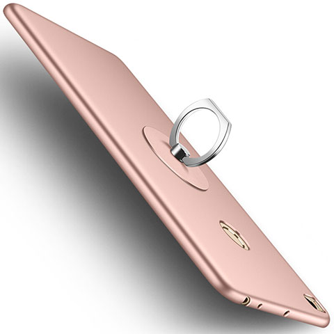 Handyhülle Hülle Kunststoff Schutzhülle Matt mit Fingerring Ständer für Xiaomi Mi Max 2 Rosegold