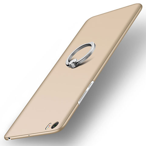 Handyhülle Hülle Kunststoff Schutzhülle Matt mit Fingerring Ständer für Xiaomi Mi Note Gold