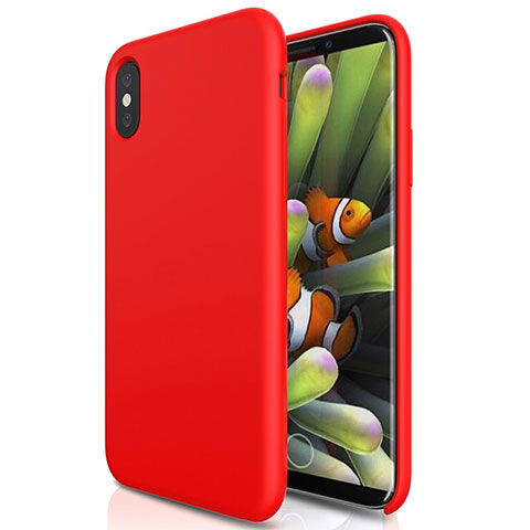 Handyhülle Hülle Kunststoff Schutzhülle Matt S01 für Apple iPhone X Rot