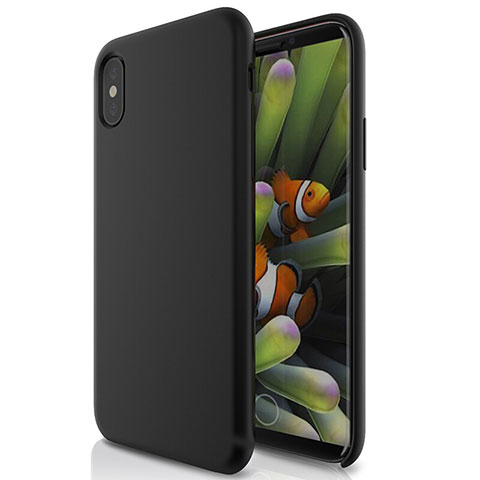 Handyhülle Hülle Kunststoff Schutzhülle Matt S01 für Apple iPhone X Schwarz