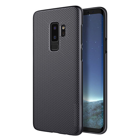 Handyhülle Hülle Kunststoff Schutzhülle Punkte Loch M01 für Samsung Galaxy S9 Plus Schwarz