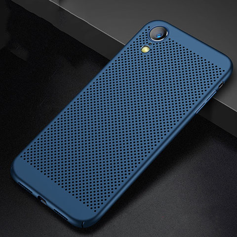 Handyhülle Hülle Kunststoff Schutzhülle Punkte Loch Tasche für Apple iPhone XR Blau