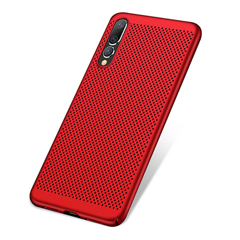 Handyhülle Hülle Kunststoff Schutzhülle Punkte Loch Tasche für Huawei P20 Pro Rot