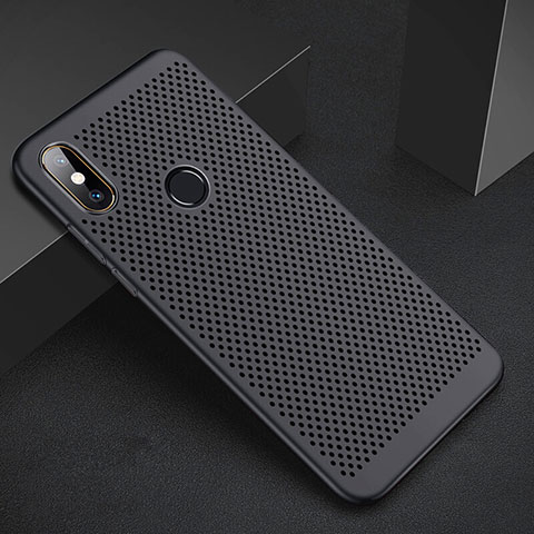 Handyhülle Hülle Kunststoff Schutzhülle Punkte Loch Tasche für Xiaomi Mi 6X Schwarz