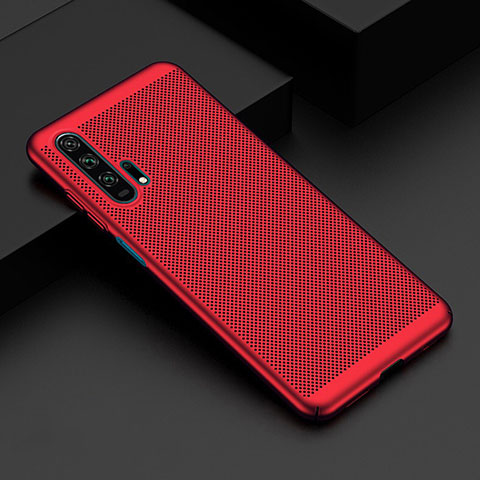 Handyhülle Hülle Kunststoff Schutzhülle Punkte Loch Tasche W01 für Huawei Honor 20 Pro Rot