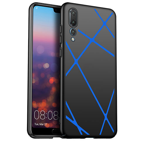 Handyhülle Hülle Kunststoff Schutzhülle Tasche Line für Huawei P20 Pro Schwarz