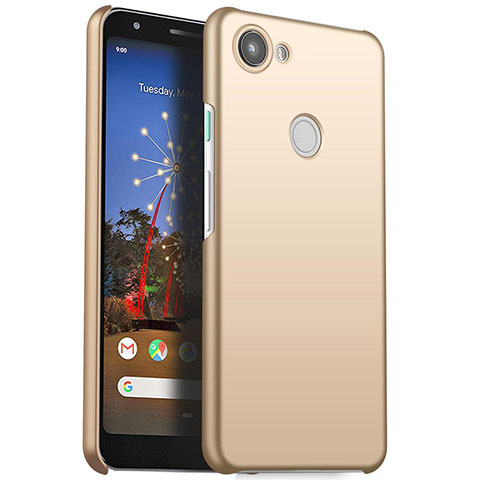 Handyhülle Hülle Kunststoff Schutzhülle Tasche Matt M01 für Google Pixel 3a XL Gold