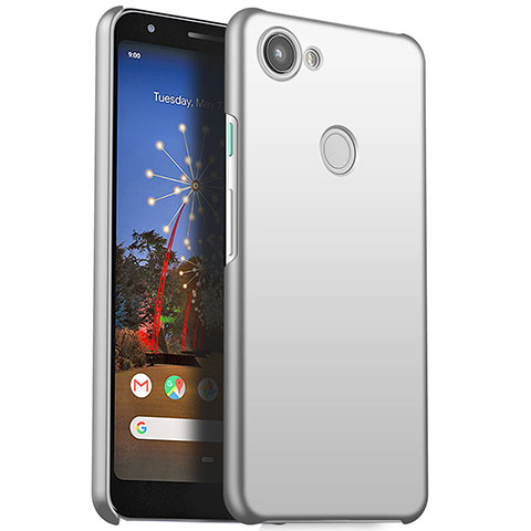 Handyhülle Hülle Kunststoff Schutzhülle Tasche Matt M01 für Google Pixel 3a XL Silber