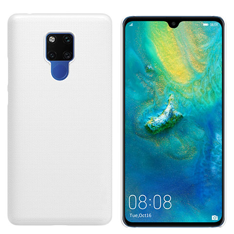 Handyhülle Hülle Kunststoff Schutzhülle Tasche Matt M01 für Huawei Mate 20 X 5G Weiß