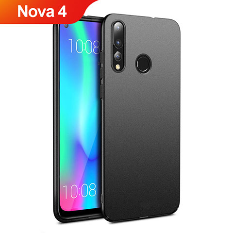 Handyhülle Hülle Kunststoff Schutzhülle Tasche Matt M01 für Huawei Nova 4 Schwarz