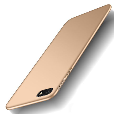 Handyhülle Hülle Kunststoff Schutzhülle Tasche Matt M01 für Huawei Y5 Prime (2018) Gold