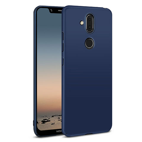 Handyhülle Hülle Kunststoff Schutzhülle Tasche Matt M01 für Nokia 7.1 Plus Blau