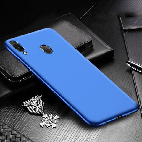 Handyhülle Hülle Kunststoff Schutzhülle Tasche Matt M01 für Samsung Galaxy A20 Blau