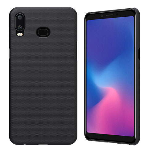 Handyhülle Hülle Kunststoff Schutzhülle Tasche Matt M01 für Samsung Galaxy A6s Schwarz