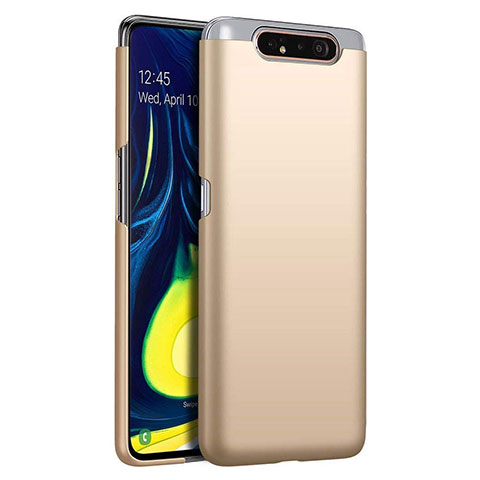 Handyhülle Hülle Kunststoff Schutzhülle Tasche Matt M01 für Samsung Galaxy A80 Gold