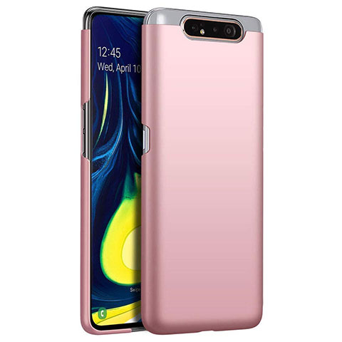 Handyhülle Hülle Kunststoff Schutzhülle Tasche Matt M01 für Samsung Galaxy A80 Rosegold