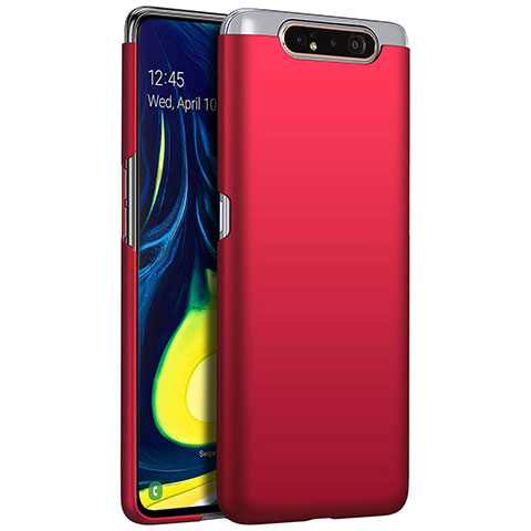 Handyhülle Hülle Kunststoff Schutzhülle Tasche Matt M01 für Samsung Galaxy A80 Rot