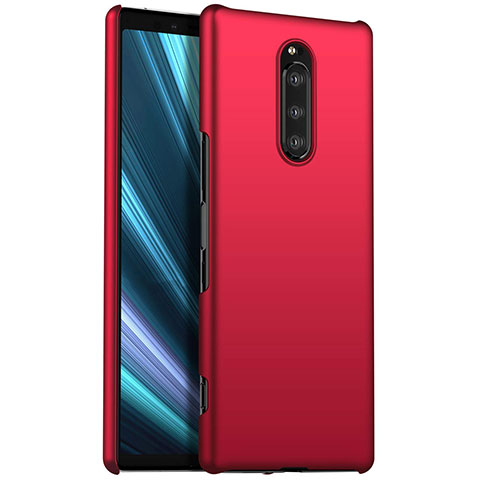 Handyhülle Hülle Kunststoff Schutzhülle Tasche Matt M01 für Sony Xperia 1 Rot