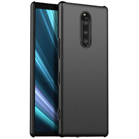 Handyhülle Hülle Kunststoff Schutzhülle Tasche Matt M01 für Sony Xperia 1 Schwarz