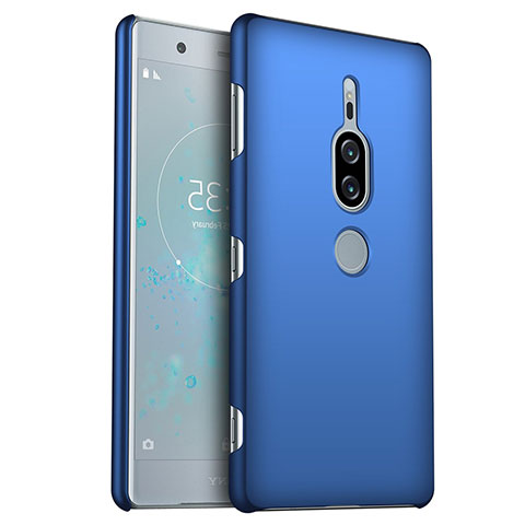 Handyhülle Hülle Kunststoff Schutzhülle Tasche Matt M01 für Sony Xperia XZ2 Premium Blau