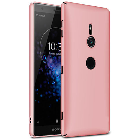 Handyhülle Hülle Kunststoff Schutzhülle Tasche Matt M01 für Sony Xperia XZ2 Rosegold