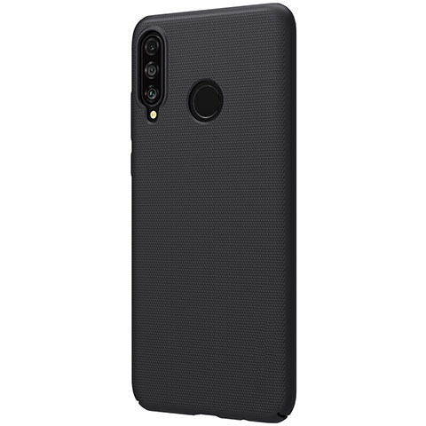 Handyhülle Hülle Kunststoff Schutzhülle Tasche Matt M02 für Huawei P30 Lite XL Schwarz