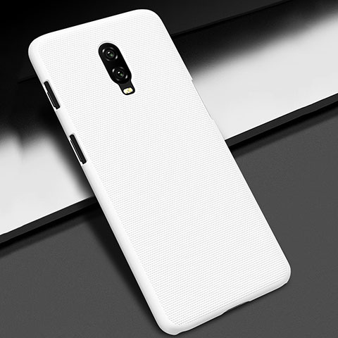 Handyhülle Hülle Kunststoff Schutzhülle Tasche Matt M02 für OnePlus 6T Weiß