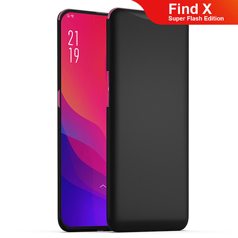 Handyhülle Hülle Kunststoff Schutzhülle Tasche Matt M02 für Oppo Find X Super Flash Edition Schwarz