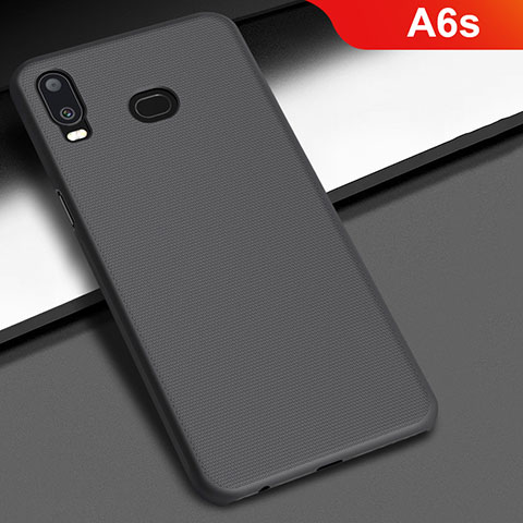 Handyhülle Hülle Kunststoff Schutzhülle Tasche Matt M02 für Samsung Galaxy A6s Schwarz