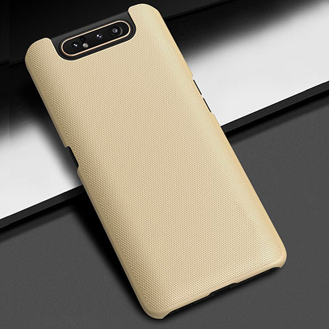 Handyhülle Hülle Kunststoff Schutzhülle Tasche Matt M02 für Samsung Galaxy A80 Gold