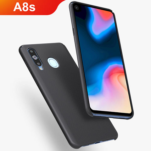 Handyhülle Hülle Kunststoff Schutzhülle Tasche Matt M02 für Samsung Galaxy A8s SM-G8870 Schwarz