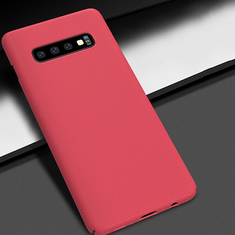 Handyhülle Hülle Kunststoff Schutzhülle Tasche Matt M02 für Samsung Galaxy S10 5G Rot