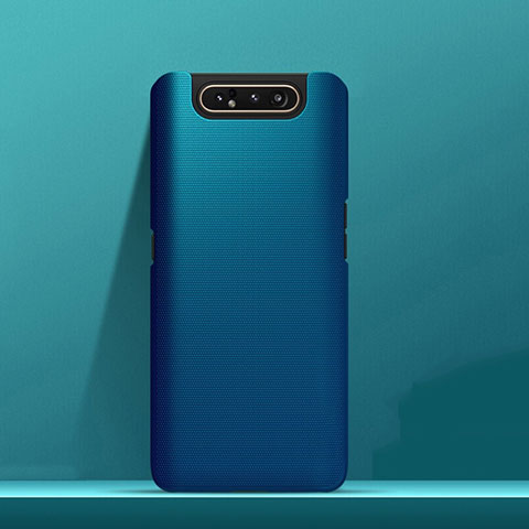 Handyhülle Hülle Kunststoff Schutzhülle Tasche Matt M03 für Samsung Galaxy A80 Blau