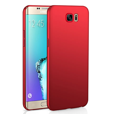 Handyhülle Hülle Kunststoff Schutzhülle Tasche Matt M03 für Samsung Galaxy S6 Edge SM-G925 Rot