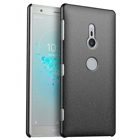 Handyhülle Hülle Kunststoff Schutzhülle Tasche Matt M03 für Sony Xperia XZ2 Grau