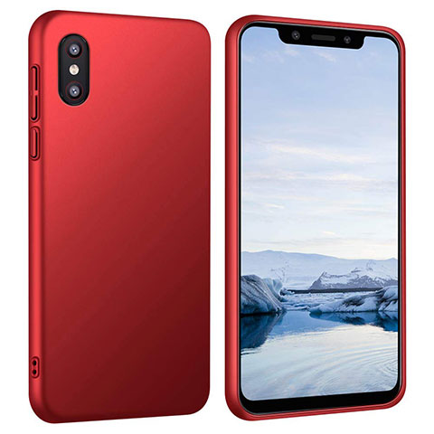 Handyhülle Hülle Kunststoff Schutzhülle Tasche Matt M03 für Xiaomi Mi 8 Pro Global Version Rot